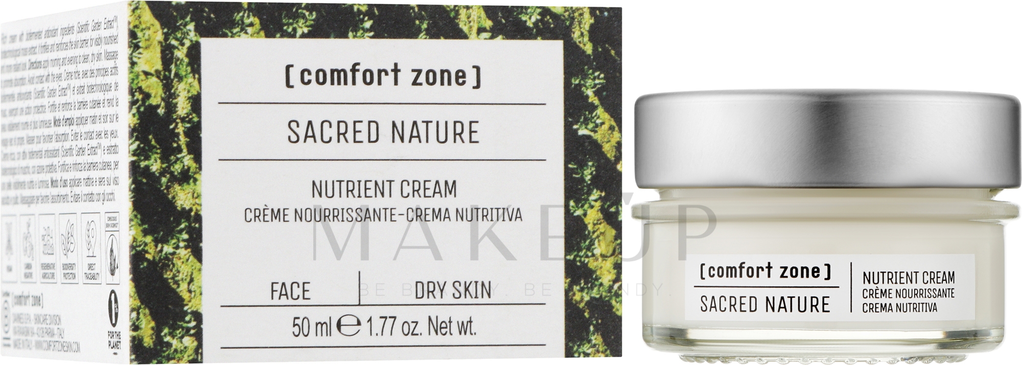 Nährende Gesichtscreme für trockene Haut - Comfort Zone Sacred Nature Nutrient Cream — Bild 50 ml