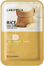 Düfte, Parfümerie und Kosmetik Aufhellende Tuchmaske für das Gesicht mit Reis - Leaders Labotica Skin Soft Mask Rice