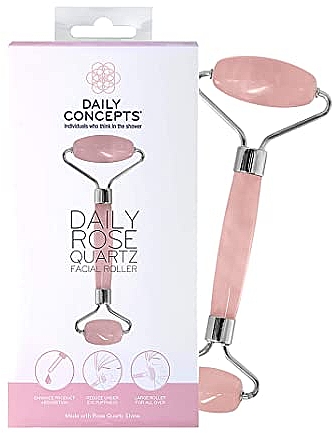 Gesichtsmassageroller Rosenquarz - Daily Concepts Daily Rose Quartz Facial Roller — Bild N1