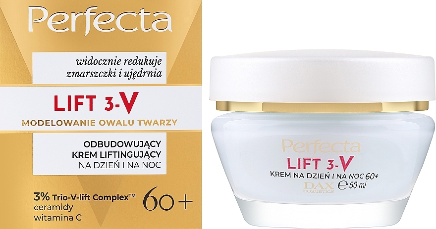 Regenerierende Liftingcreme für Tag und Nacht - Perfecta Lift 3-V 3% Trio-V-Lift Complex 60+  — Bild N1