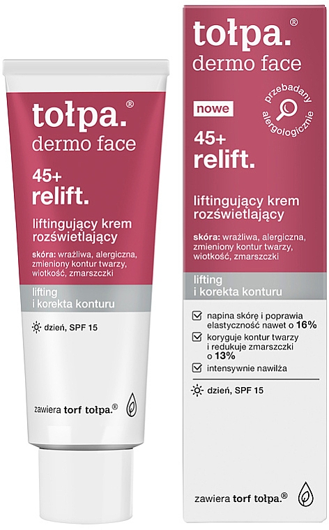 Regenerierende Liftingcreme für den Tag - Tolpa Dermo Face Relift 40+ Day Cream SPF15 — Bild N1