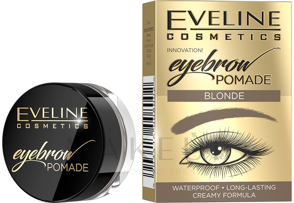 Wasserfeste Augenbrauenpomade - Eveline Cosmetics Eyebrow Pomade Waterproof (1St.) — Foto Blonde