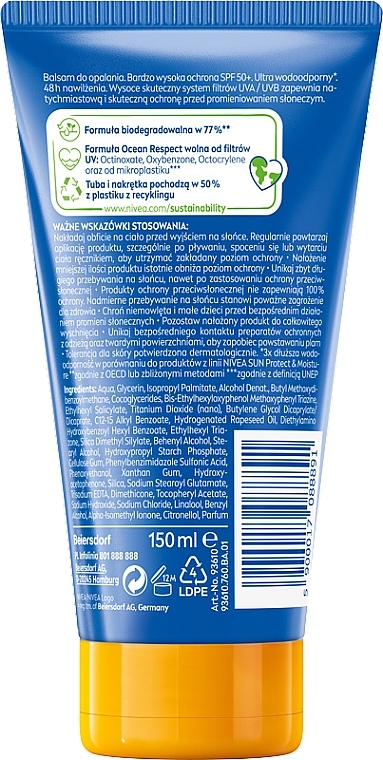 Sonnenschutz-Körperlotion - Nivea Sun Protect & Moisture Lotion SPF 50 — Bild N2