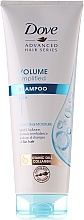 Düfte, Parfümerie und Kosmetik Feuchtigkeitsspendendes Shampoo für trockenes Haar - Dove Advanced Hair Volume Amplified Shampoo Step 1