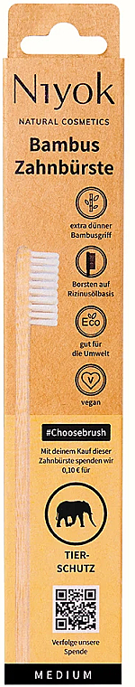 Zahnbürste aus Bambus Tierschutz - Niyok Adult Toothbrush Choosebrush — Bild N1