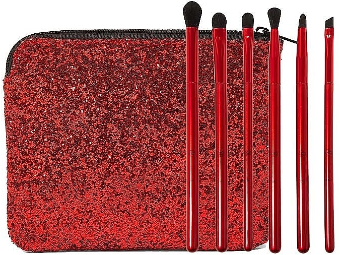 Make-up Pinselset 6-tlg. mit Kosmetiktasche - BH Cosmetics Drop Dead Gorgeous Killer Queen Eye Brush Set — Bild N1
