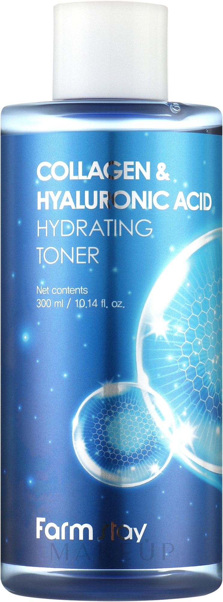 Feuchtigkeitsspendender Toner mit Hyaluronsäure und Kollagen - Farm Stay Collagen & Hyaluronic Acid Hydrating Toner — Bild 300 ml