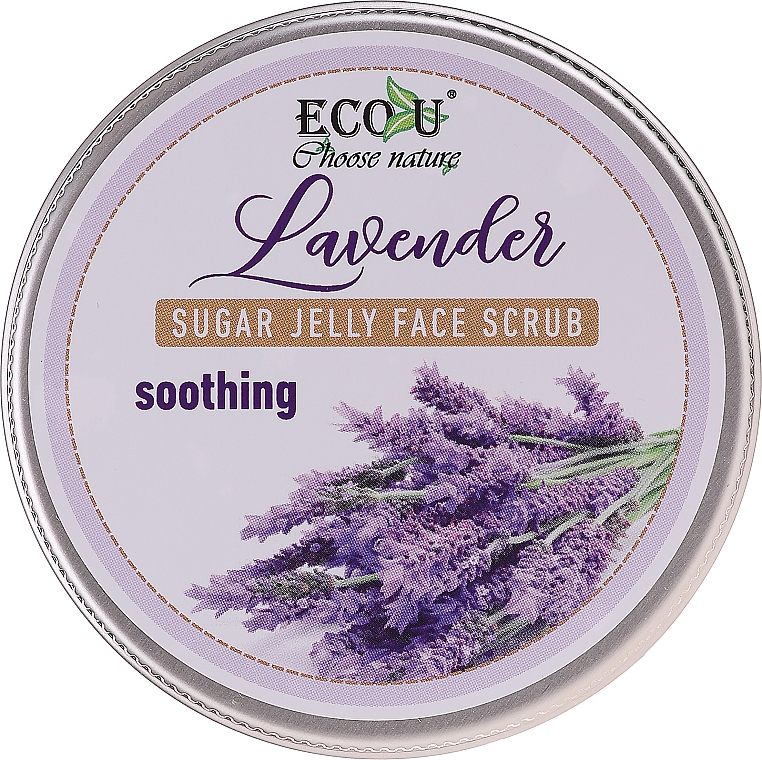 Beruhigendes Gesichtspeeling mit Lavendel - Eco U Soothing Lavender Sugar Jelly Face Scrub — Bild N1