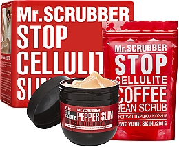 Düfte, Parfümerie und Kosmetik Set - Mr.Scrubber Stop Cellulite Hot Pepper Slim (cr/250g + scrub/200g)