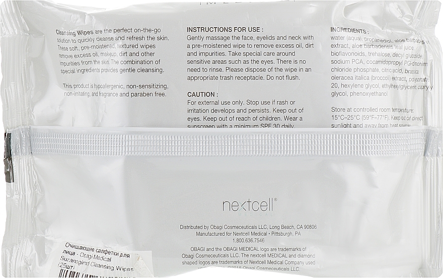 Gesichtsreinigungstücher - Obagi Medical Suzanogimd Cleansing Wipes — Bild N2