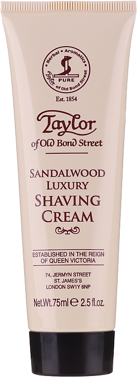 Luxuriöse Rasiercreme mit Sandelholzduft - Taylor Of Old Bond Street Sandalwood Luxury Shaving Cream (Tube) — Bild N3