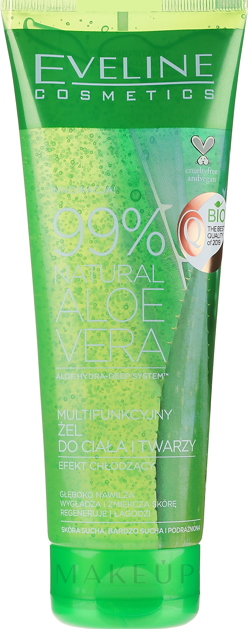 Mehrzweck-Waschgel für Gesicht und Körper mit Aloe Vera - Eveline Cosmetics 99% Aloe Vera Multifunctional Body & Face Gel — Bild 250 ml