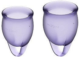 Düfte, Parfümerie und Kosmetik Menstruationstasse violett 2 St. - Satisfyer Feel Confident Menstrual Cups Lila