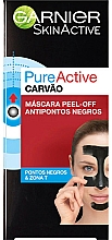 Peel-Off Gesichtsmaske gegen Mitesser für die T-Zone mit Aktivkohle und Salicylsäure - Garnier Skin Active Pure Active Peel Off Carbon — Bild N1