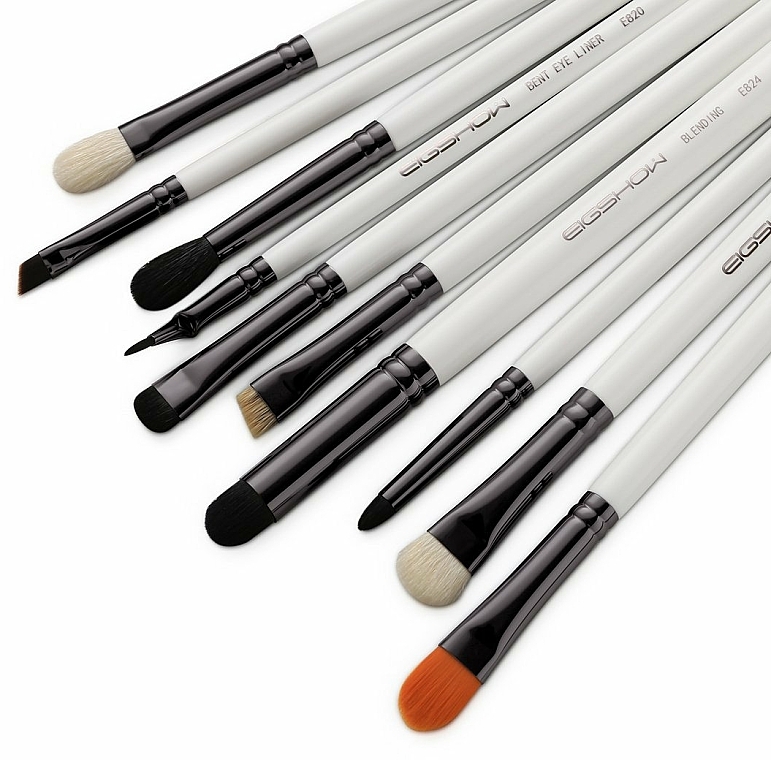 Make-up Pinselset 10 St. - Eigshow Professional Eye Brush Light Gun Black Set — Bild N2