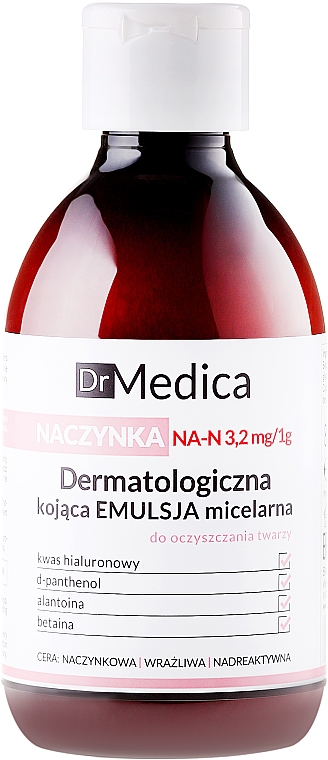 Hypoallergene Emulsion gegen Rötungen - Bielenda Dr Medica Capillaries Dermatological Soothing Micellar Emulsion For Face Cleansing