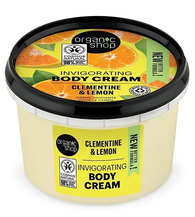 Körpercreme Clementine und Zitrone - Organic Shop Invigorating Body Cream Clementine & Lemon — Bild N1