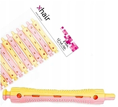 Dauerwellwickler Länge 7 cm d8 mm gelb-rosa 12 St. - Xhair — Bild N2