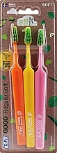 Düfte, Parfümerie und Kosmetik Zahnbürsten-Set hellrosa, gelb, orange 3 St. - Tepe Good Regular 3 Pack Toothbrush