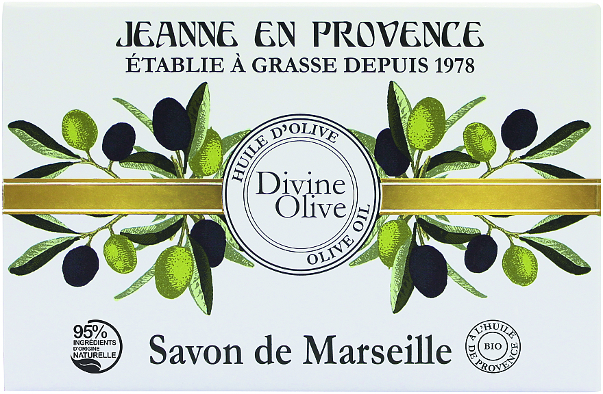 Parfümierte Körperseife - Jeanne en Provence Divine Olive Savon de Marseille — Bild N1