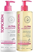 Düfte, Parfümerie und Kosmetik Set - Topicrem Ultra-Moisturizing (sh/oil/500ml + b/milk/500ml)