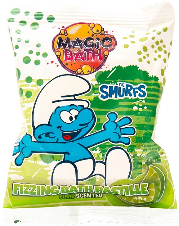 Badebombe Smurfs Limette - EP Line The Smurfs Fizzing Bath Pastille — Bild N1