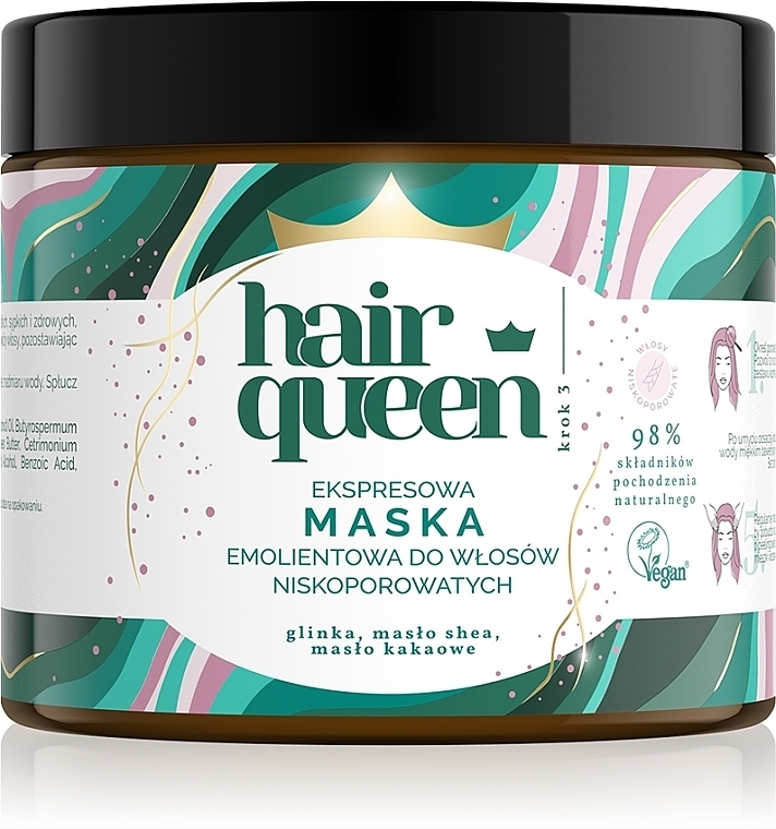 Erweichende Express-Maske für poröses Haar - Hair Queen Mask — Bild N1