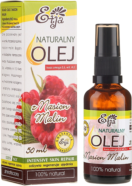 100% natürliches Himbeersamenöl - Etja Natural Raspberry Seed Oil