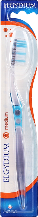 Zahnbürste mittel Inter-Active blau-transparent - Elgydium Inter-Active Medium Toothbrush — Bild N1