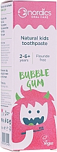 Düfte, Parfümerie und Kosmetik Kinderzahnpasta mit Kaugummi-Geschmack - Nordics Natural Kids Bubble Gum Toothpaste