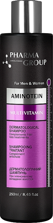 Shampoo gegen Haarausfall - Pharma Group Laboratories Aminotein + Multivitamin Shampoo — Bild N1