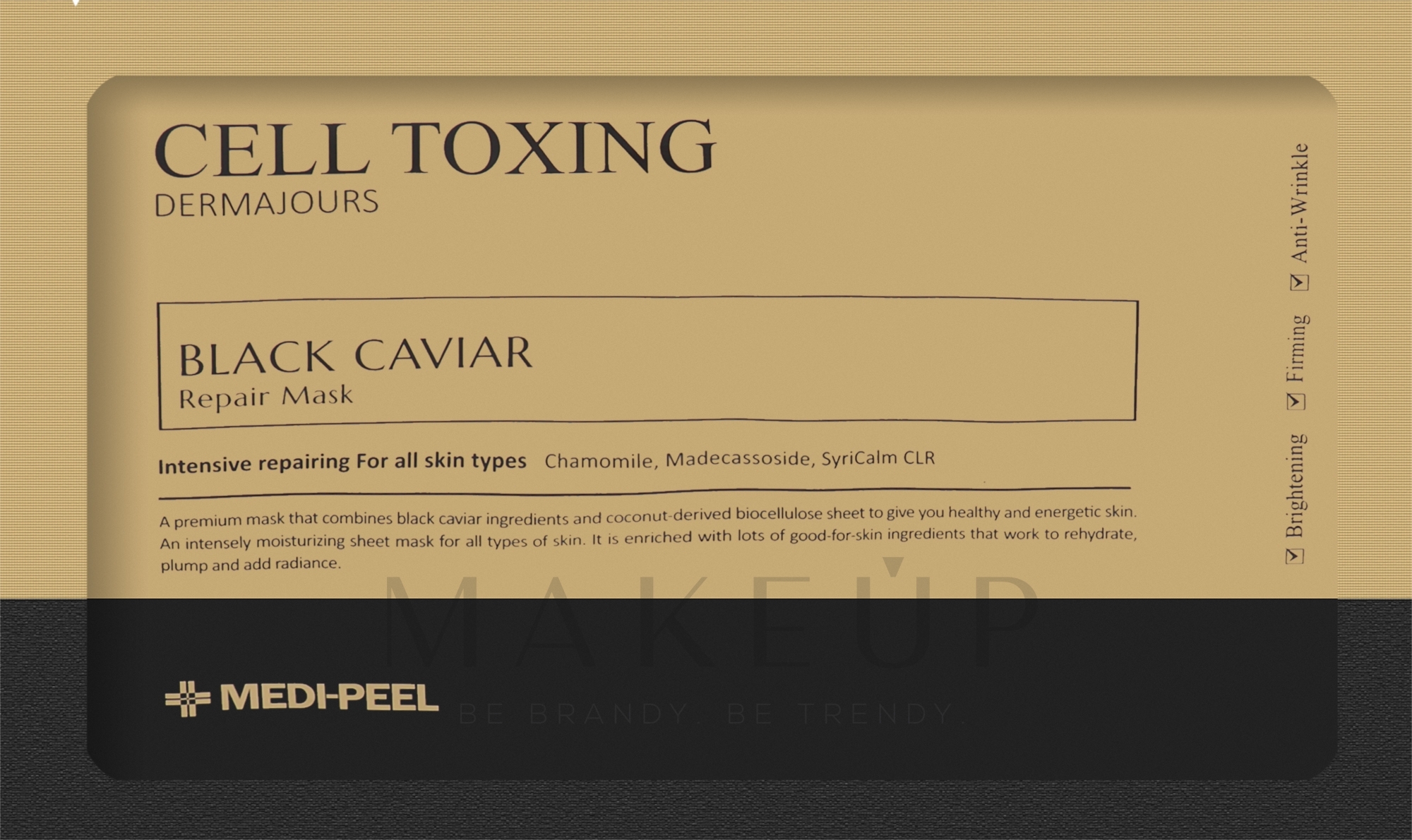 Regenerierende Tuchmaske - MEDIPEEL Cell Toxing Black Caviar Dermajours Repair Mask — Bild 1 x 30 ml