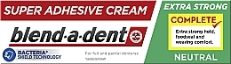 Düfte, Parfümerie und Kosmetik Haftcreme für Zahnprothese - Blend-A-Dent Super Adhesive Cream Neutral Complete