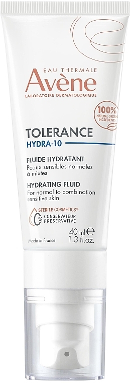 Feuchtigkeitsspendendes Gesichtsfluid mit Hyaluronsäure und Thermalwasser - Avene Tolerance Hydra-10 Hydrating Fluid — Bild N1