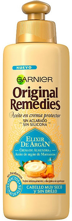 Creme-Öl für trockenes und stumpfes Haar mit Argan - Garnier Original Remedies Protective Cream Oil — Bild N1