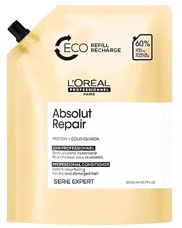 Conditioner für geschädigtes Haar - L'Oreal Professionnel Serie Expert Absolut Repair Gold Quinoa+Protein Conditioner Eco Refill (Refill) — Bild N1