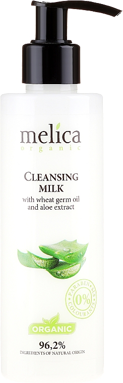 Reinigungsmilch mit Weizenkeimöl und Aloeextrakt - Melica Organic Cleansing Milk — Bild N1