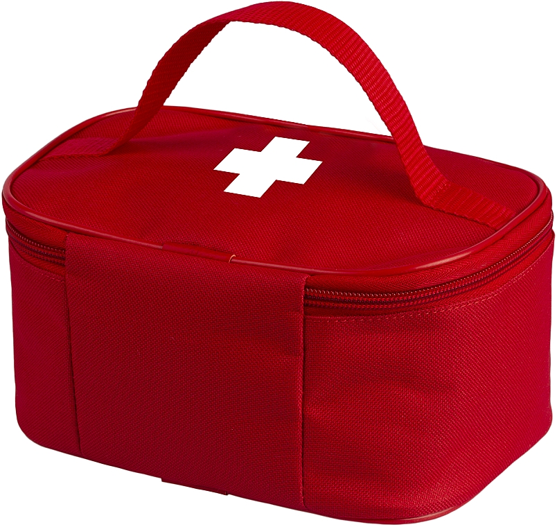 Rote Stofftasche zur Aufbewahrung von Erste-Hilfe-Artikeln 20x14x10 cm First Aid Kit - MAKEUP First Aid Kit Bag L — Bild N4