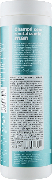 Shampoo-Balsam für Männer - Interapothek Champu Cero Revitalizante Man — Bild N2