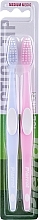 Düfte, Parfümerie und Kosmetik Zahnbürste mittel blau und rosa 2 St. - Pierrot Action Tip Medium