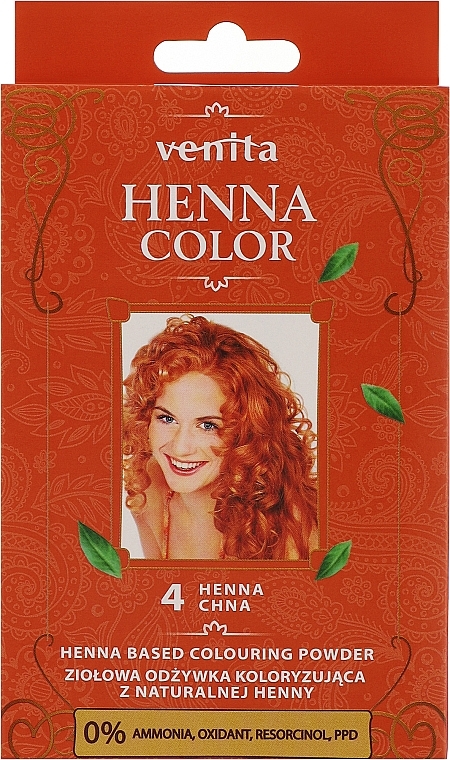 Kräuterfarbhaarspülung aus natürlicher Henna - Venita Henna Color