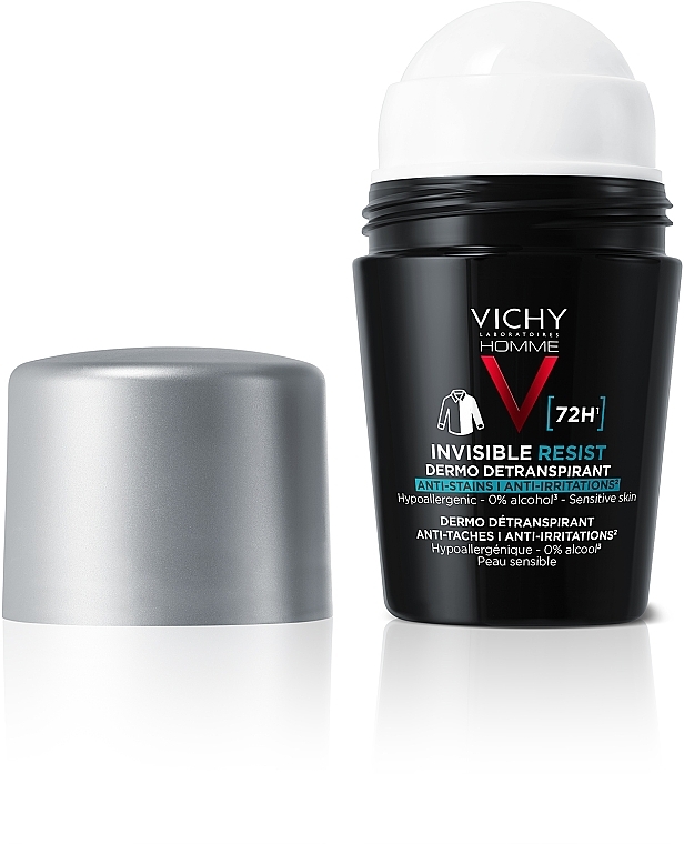 Deo Roll-on Antitranspirant - Vichy Homme Deo Invisible Resist 72H — Bild N2