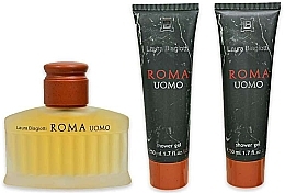 Düfte, Parfümerie und Kosmetik Laura Biagiotti Roma Uomo - Duftset (Eau de Toilette 75 ml + Duschgel 2x50 ml) 