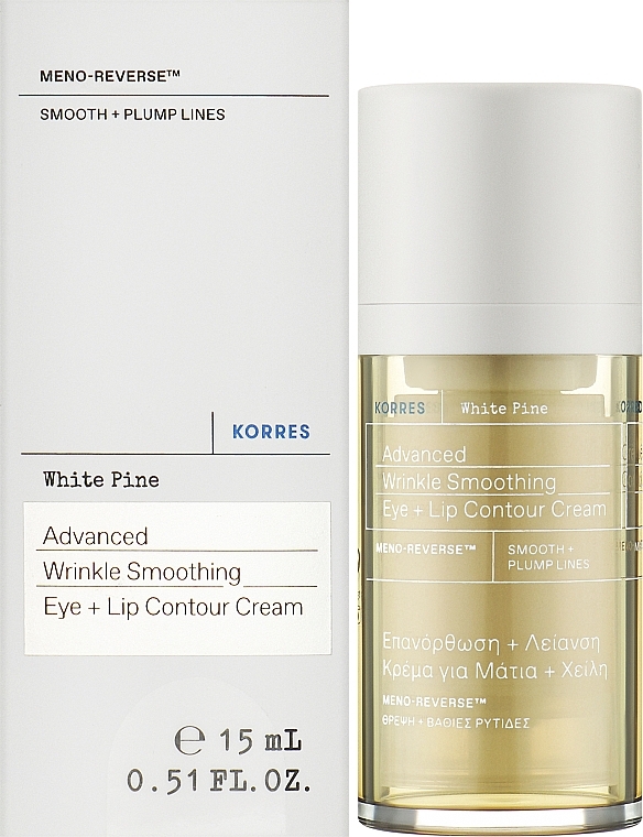 Creme für die Haut um die Augen und Lippen - Korres White Pine Advanced Wrinkle Smoothing Eye + Lip Contour Cream — Bild N2