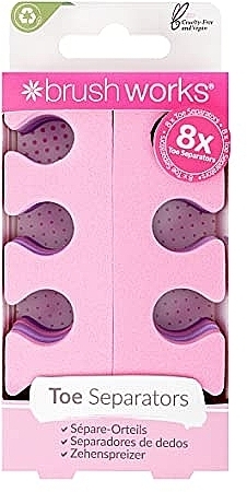 Pediküre Trenner rosa und violett - Brushworks Toe Separators — Bild N1