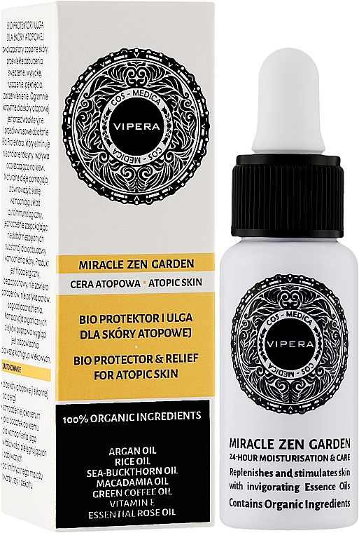 Beruhigendes Bio Gesichtsöl für atopische Haut - Vipera Cos-Medica Miracle Zen Garden Bio Protector & Relief For Atopic Skin — Bild N2