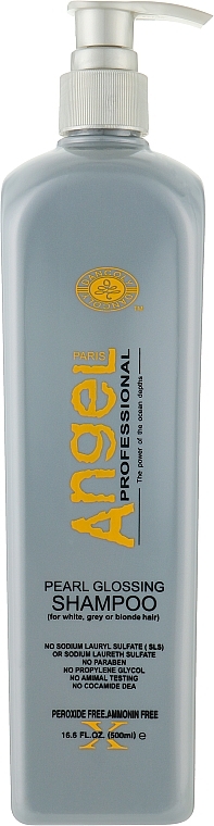 Shampoo für weißes, graues oder blondes Haar - Angel Professional Paris Perl Glossing Shampoo — Bild N2