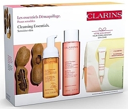 Düfte, Parfümerie und Kosmetik Gesichtspflegeset - Clarins Cleansing Bag (Reinigungsmousse 150ml + Tonic-Lotion 200ml + Emulsion 10ml)