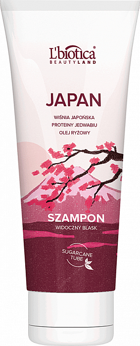 Shampoo mit Japanischer Blütenkirsche, Seidenproteinen und Reisöl - L'biotica Beauty Land Japan Hair Shampoo — Bild N1