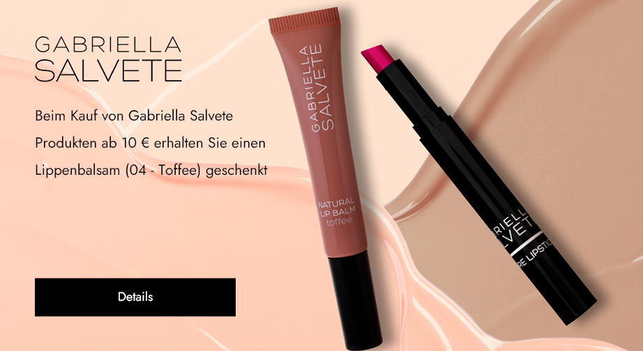 Beim Kauf von Gabriella Salvete Produkten ab 10 € erhalten Sie einen Lippenbalsam (04 - Toffee) geschenkt